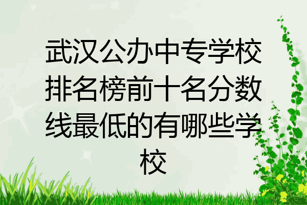 武汉公办中专学校排名榜前十名分数线最低的有哪些学校