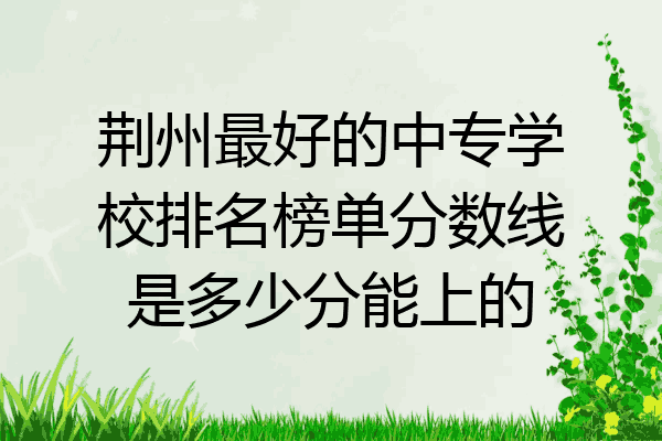 荆州最好的中专学校排名榜单分数线是多少分能上的