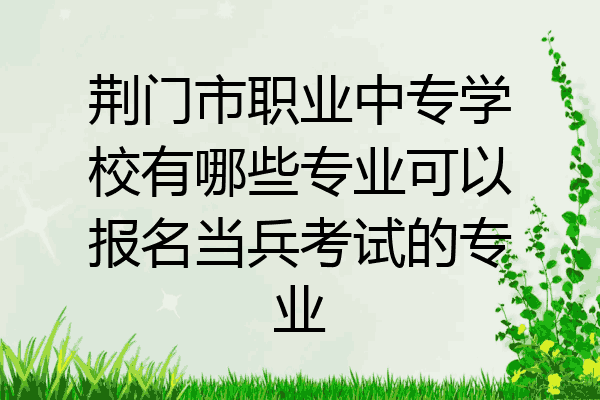 荆门市职业中专学校有哪些专业可以报名当兵考试的专业