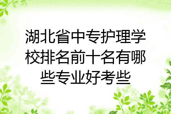 湖北省中专护理学校排名前十名有哪些专业好考些