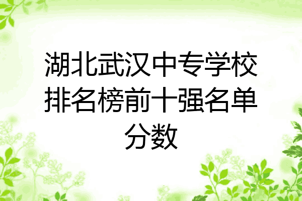 湖北武汉中专学校排名榜前十强名单分数
