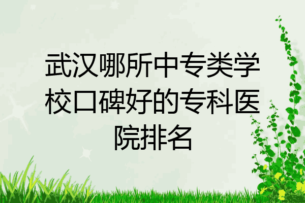 武汉哪所中专类学校口碑好的专科医院排名