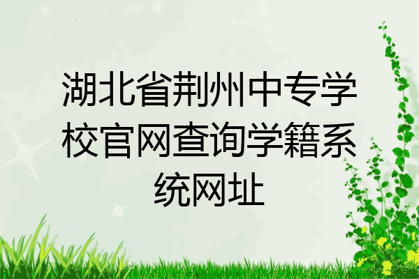 湖北省荆州中专学校官网查询学籍系统网址