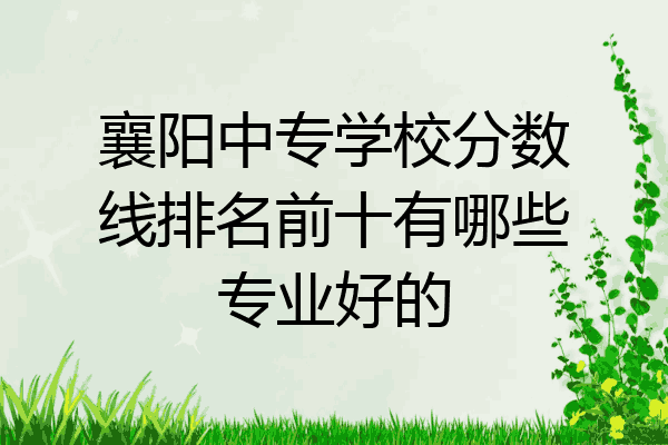 襄阳中专学校分数线排名前十有哪些专业好的