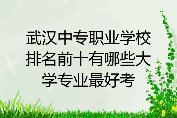 武汉中专职业学校排名前十有哪些大学专业最好考