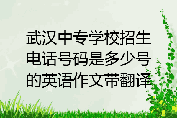 武汉中专学校招生电话号码是多少号的英语作文带翻译
