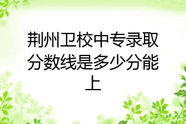 荆州卫校中专录取分数线是多少分能上