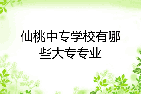 仙桃中专学校有哪些大专专业