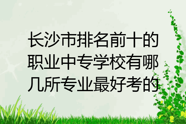 长沙市排名前十的职业中专学校有哪几所专业最好考的