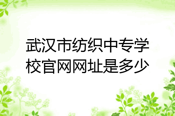 武汉市纺织中专学校官网网址是多少