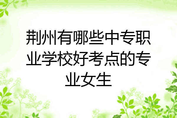 荆州有哪些中专职业学校好考点的专业女生