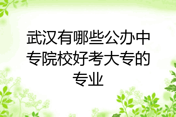 武汉有哪些公办中专院校好考大专的专业