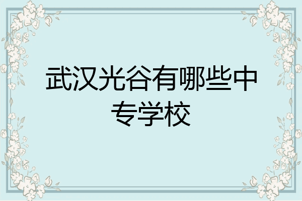 武汉光谷有哪些中专学校