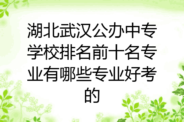 湖北武汉公办中专学校排名前十名专业有哪些专业好考的