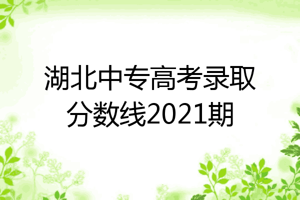 湖北中专高考录取分数线2021期
