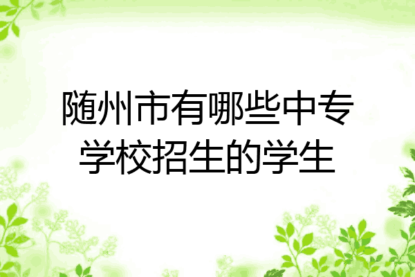 随州市有哪些中专学校招生的学生
