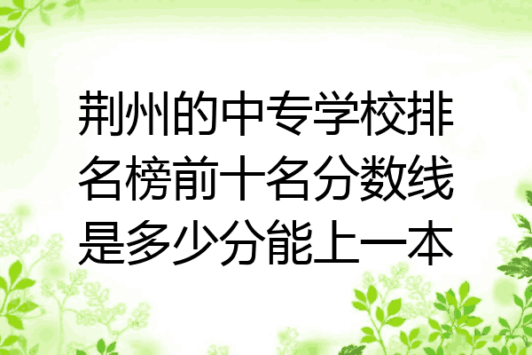 荆州的中专学校排名榜前十名分数线是多少分能上一本