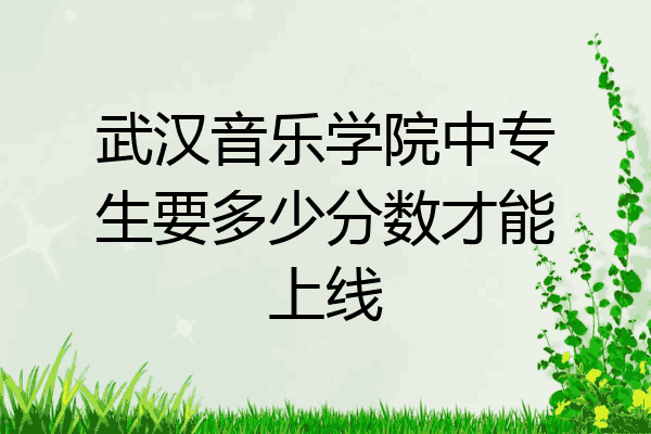 武汉音乐学院中专生要多少分数才能上线