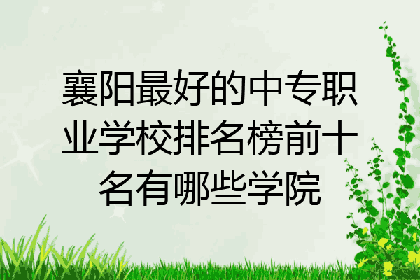 襄阳最好的中专职业学校排名榜前十名有哪些学院