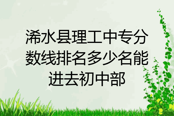 浠水县理工中专分数线排名多少名能进去初中部