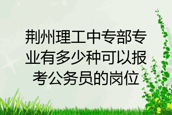 荆州理工中专部专业有多少种可以报考公务员的岗位