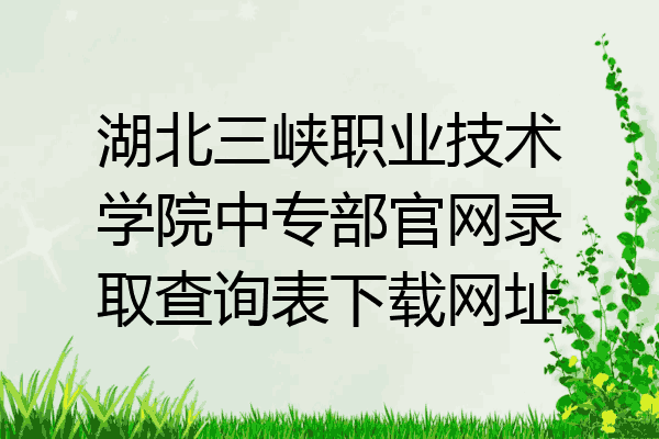湖北三峡职业技术学院中专部官网录取查询表下载网址