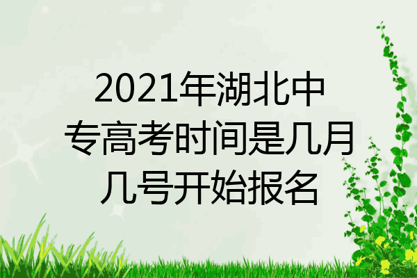 2021年湖北中专高考时间是几月几号开始报名