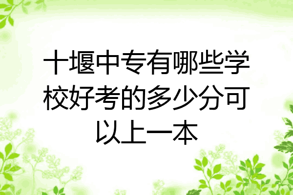 十堰中专有哪些学校好考的多少分可以上一本