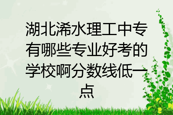 湖北浠水理工中专有哪些专业好考的学校啊分数线低一点