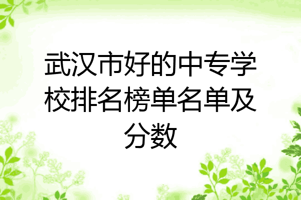 武汉市好的中专学校排名榜单名单及分数