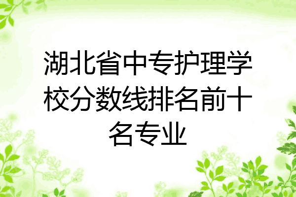 湖北省中专护理学校分数线排名前十名专业