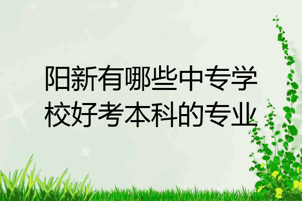 阳新有哪些中专学校好考本科的专业