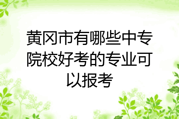 黄冈市有哪些中专院校好考的专业可以报考