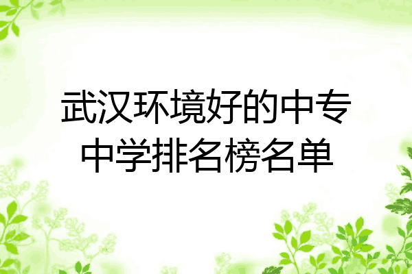武汉环境好的中专中学排名榜名单