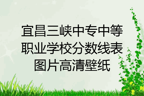 宜昌三峡中专中等职业学校分数线表图片高清壁纸