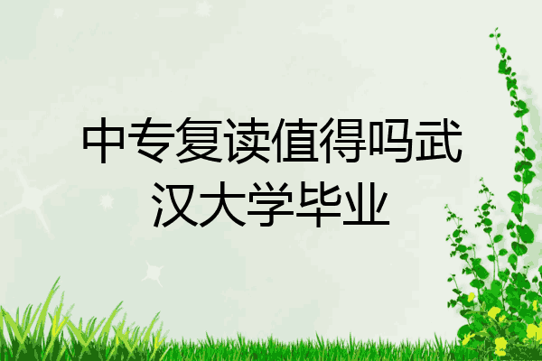 中专复读值得吗武汉大学毕业