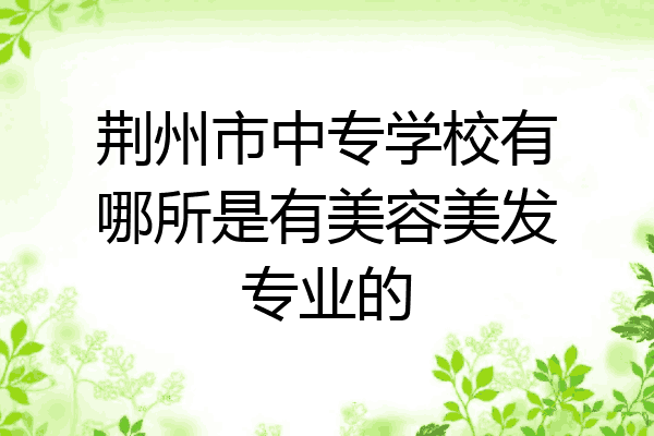 荆州市中专学校有哪所是有美容美发专业的