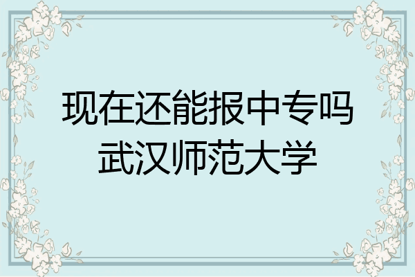 现在还能报中专吗武汉师范大学