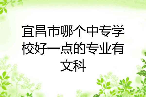 宜昌市哪个中专学校好一点的专业有文科