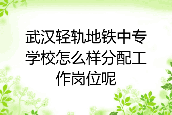 武汉轻轨地铁中专学校怎么样分配工作岗位呢