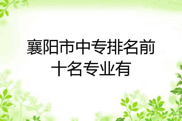 襄阳市中专排名前十名专业有