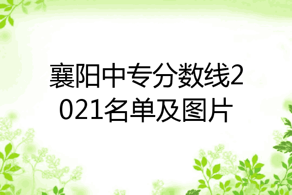 襄阳中专分数线2021名单及图片