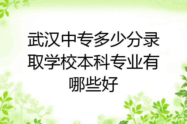 武汉中专多少分录取学校本科专业有哪些好