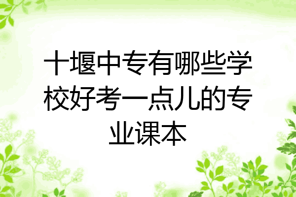 十堰中专有哪些学校好考一点儿的专业课本