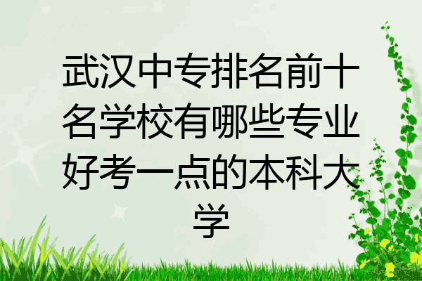 武汉中专排名前十名学校有哪些专业好考一点的本科大学