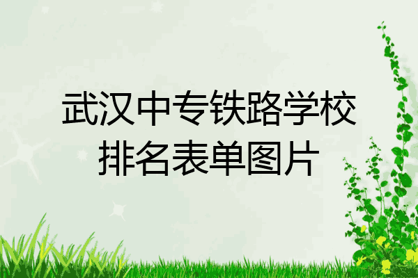 武汉中专铁路学校排名表单图片