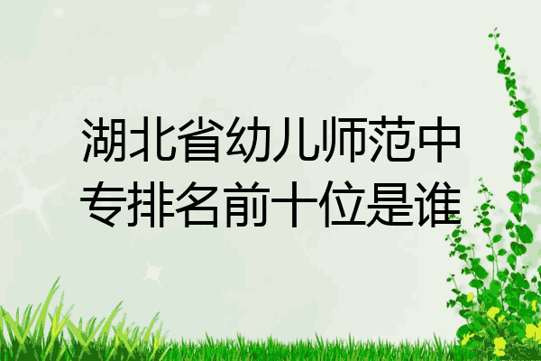湖北省幼儿师范中专排名前十位是谁