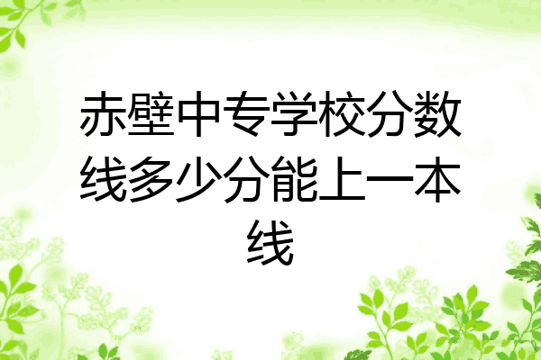 赤壁中专学校分数线多少分能上一本线