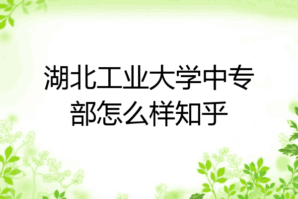 湖北工业大学中专部怎么样知乎