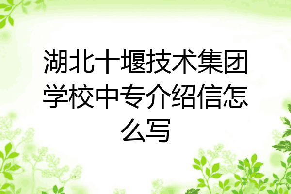 湖北十堰技术集团学校中专介绍信怎么写
